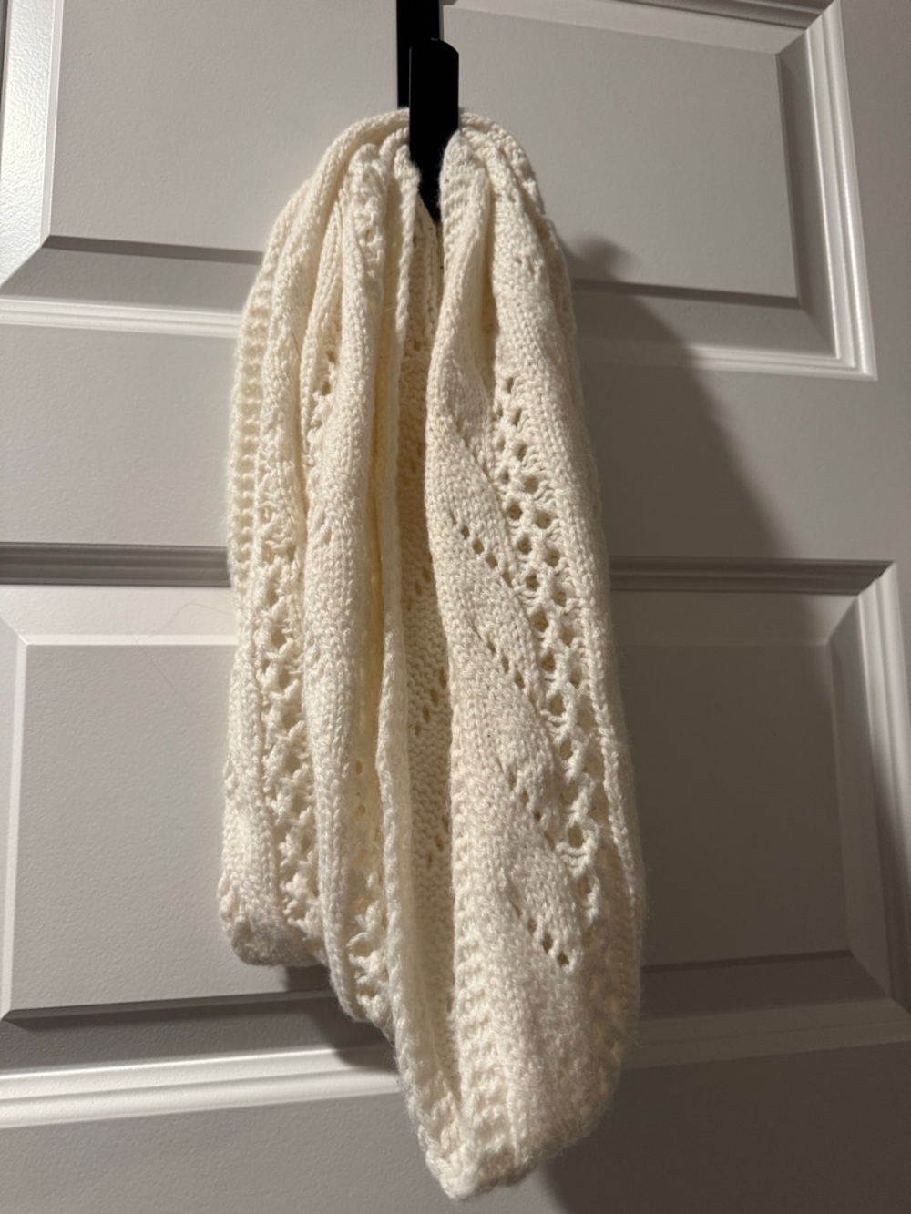 Cream Knit Infinity Scarf